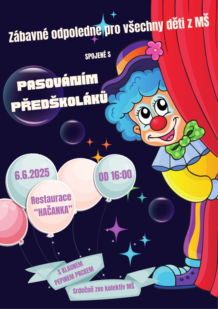  Zábavné odpoledne s pasováním  předškoláků. 